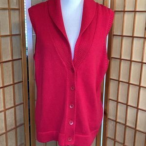 Rafael Vest Knit Red Sleeveless Sweater Vest